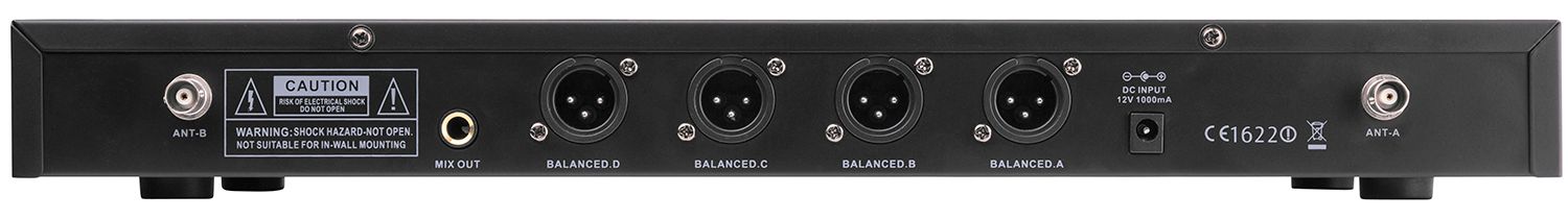 PD504H 4x 50-Channel UHF Wireless Microphone Set with 4 handheld microphones