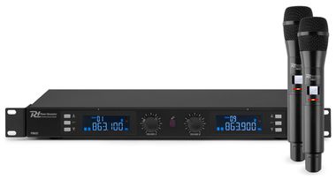 PD632H 2x 20-Channel Digital UHF Wireless Microphone System with 2 microphones