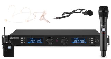 PD632C 2x 20-Channel Digital UHF Wireless Microphone System Combi