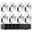 PD528B UHF Wireless Microphone Set with 8 bodypack microphones