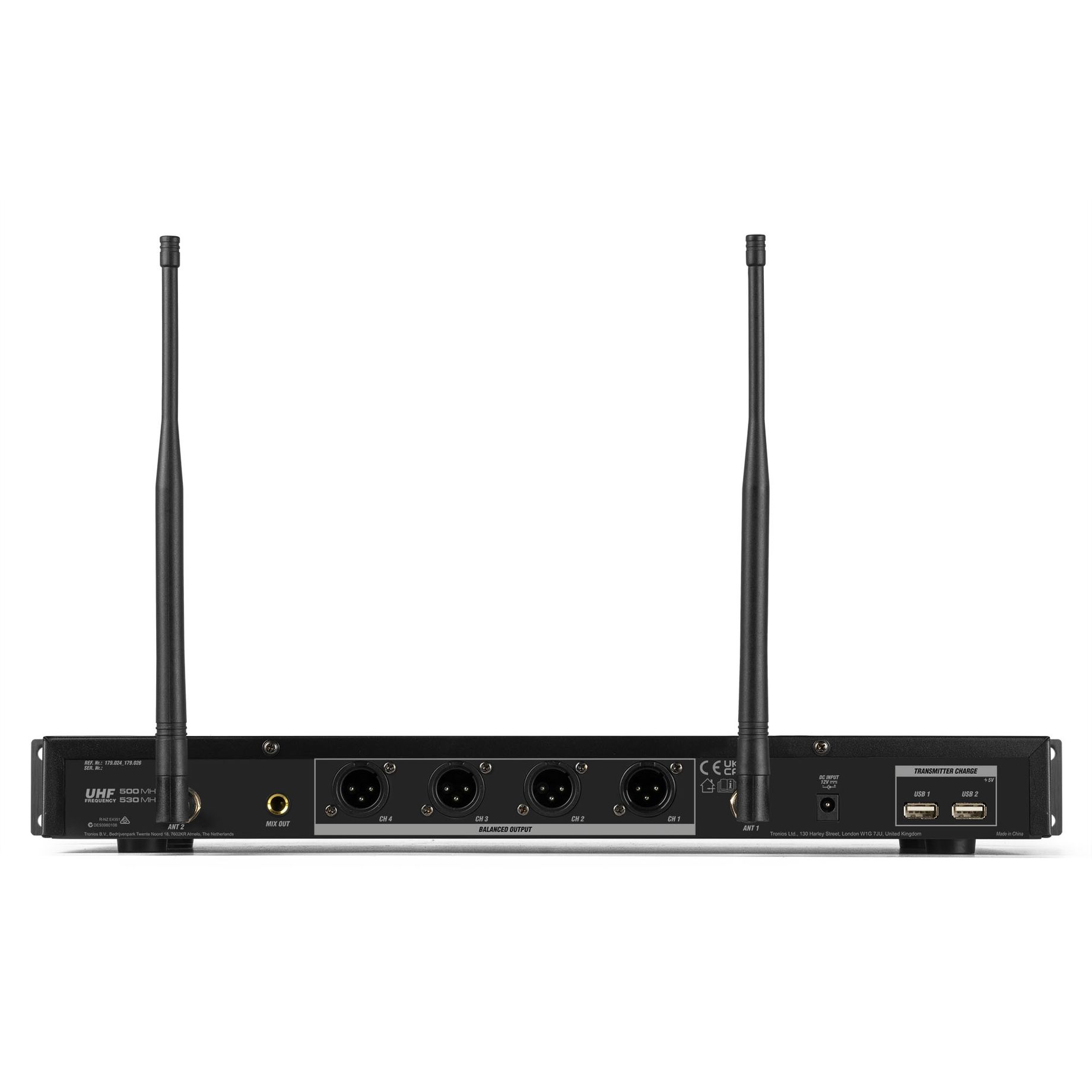 PD524B UHF Wireless Microphone Set with 4 bodypack microphones