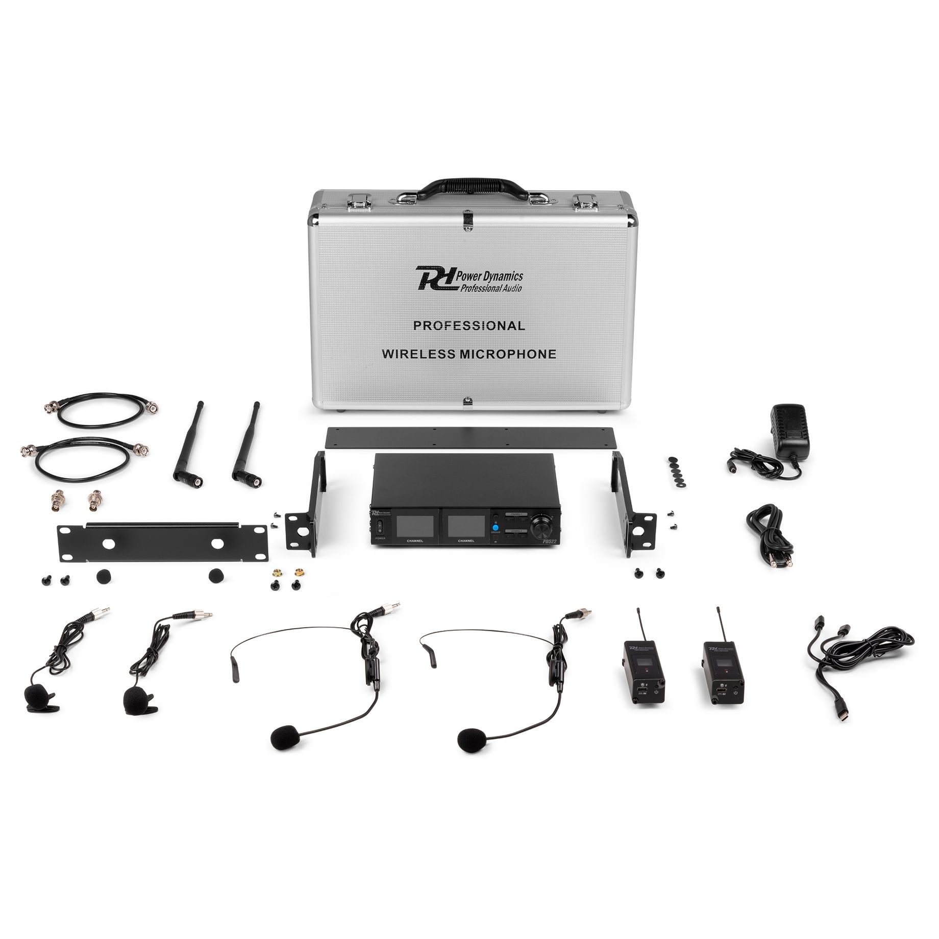 PD522B UHF Wireless Microphone Set with 2 bodypack microphones
