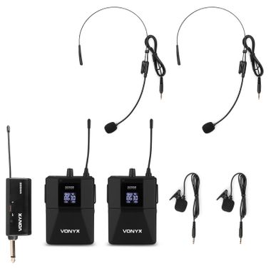 WM552B Dual Wireless Bodypack Microphone Plug-and-Play Set UHF