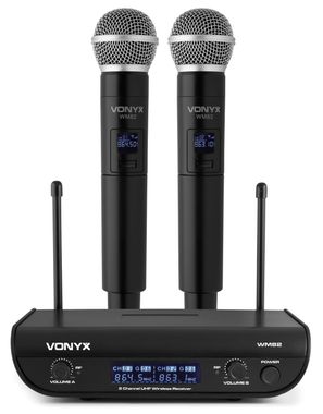 WM82 Digital UHF 2-Channel Wireless Microphone Set with 2 Handhelds