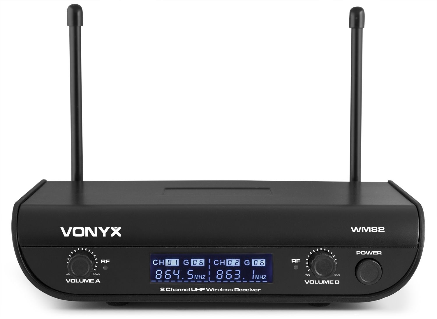 WM82C Digital UHF 2-Channel Wireless Microphone Set with handheld & bodypack