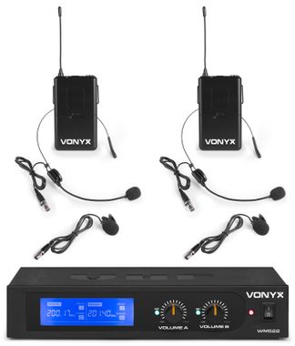 WM522B VHF 2-Channel Microphone Set with 2 Bodypacks