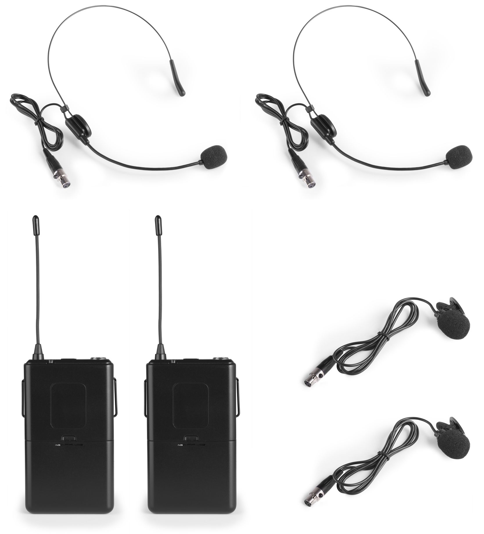 WM522B VHF 2-Channel Microphone Set with 2 Bodypacks