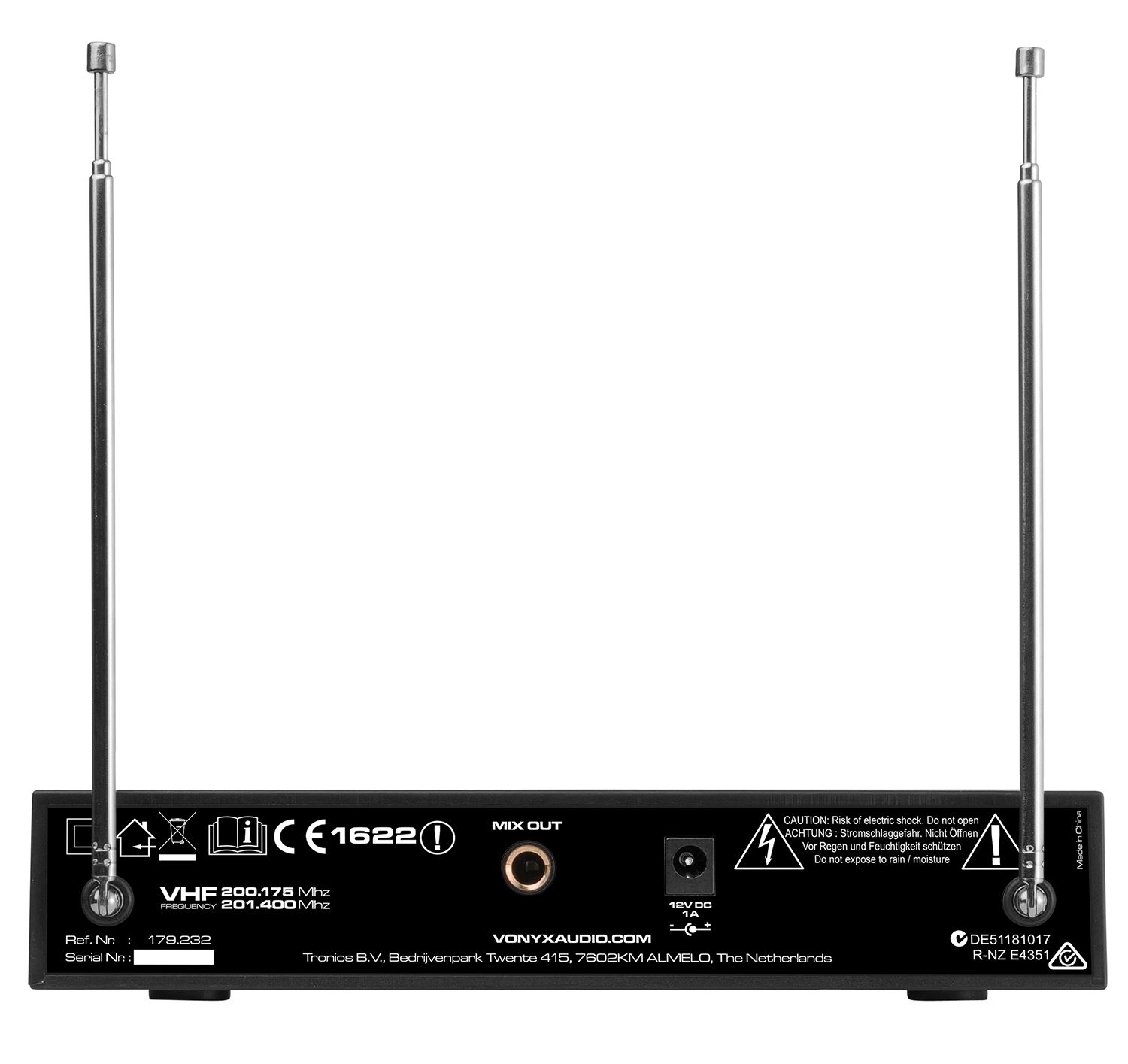 WM522B VHF 2-Channel Microphone Set with 2 Bodypacks