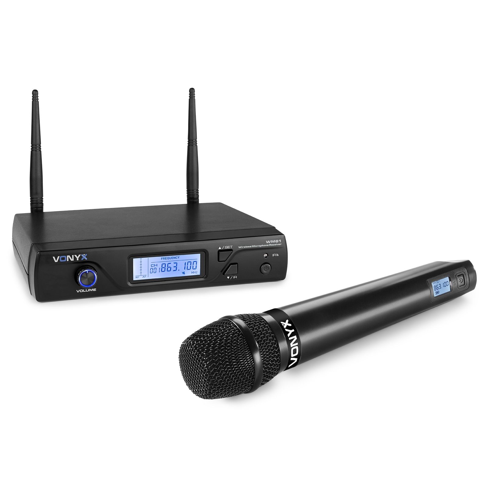 WM61 Wireless Microphone UHF 16Ch with 1 Handheld Microphone