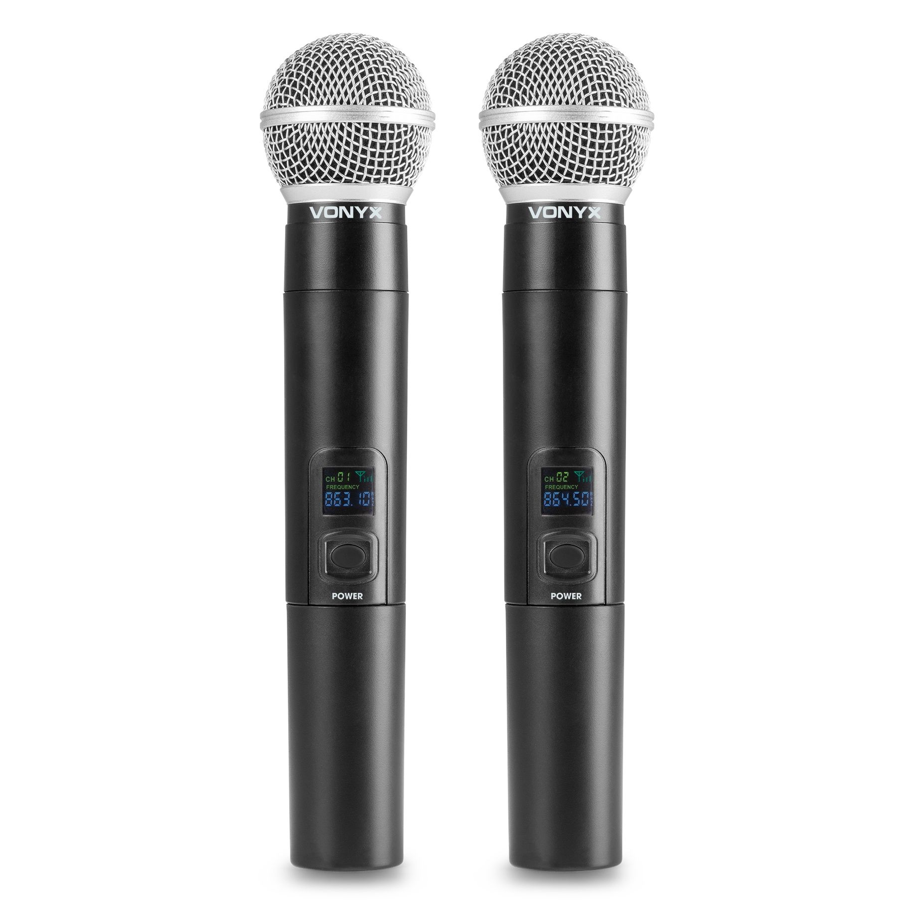 WM42HH Wireless Microphone System UHF with 2 Handheld Microphones