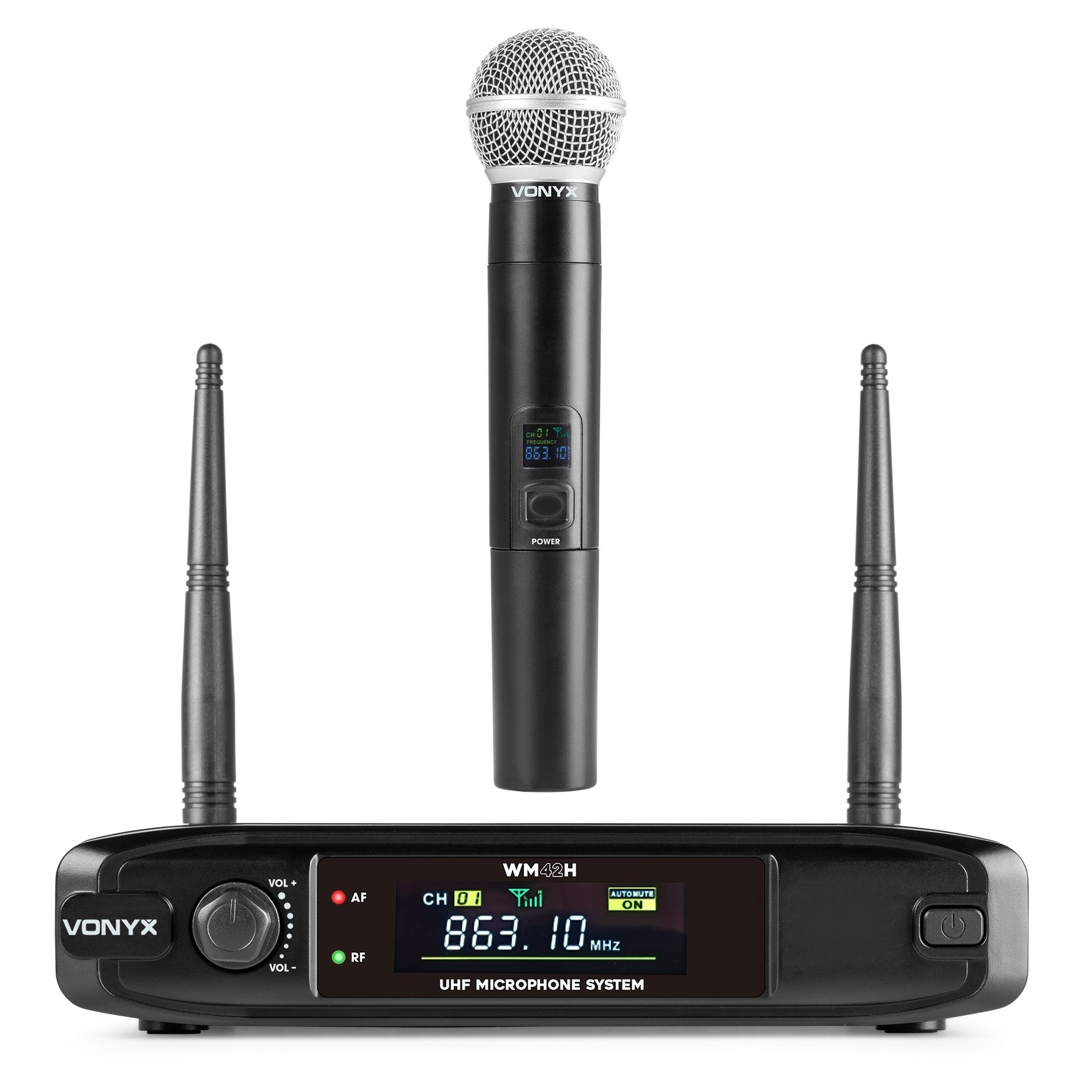 WM42H Wireless Microphone UHF with 1x Handheld Microphone