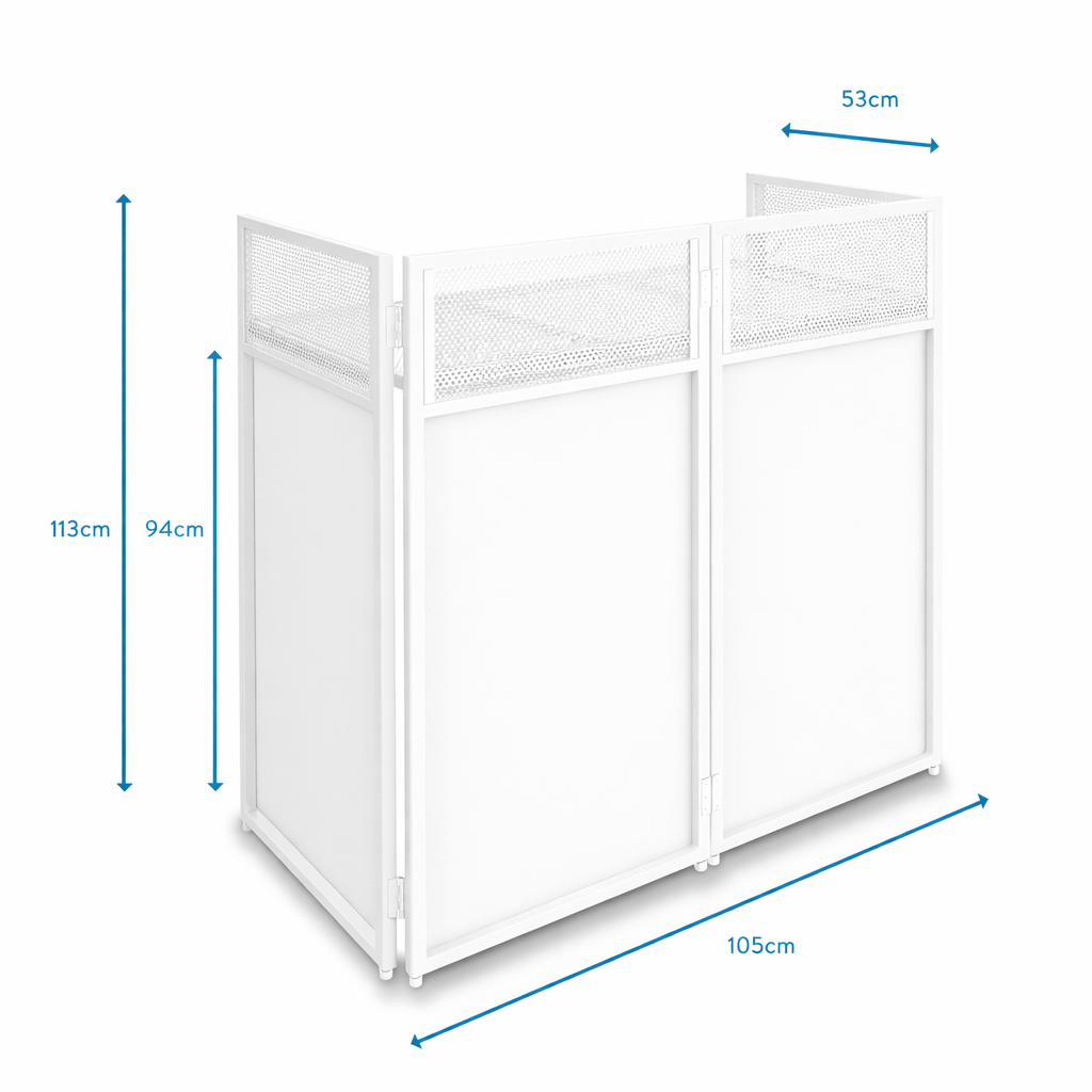 DB4W Foldable DJ-Booth System Pro White