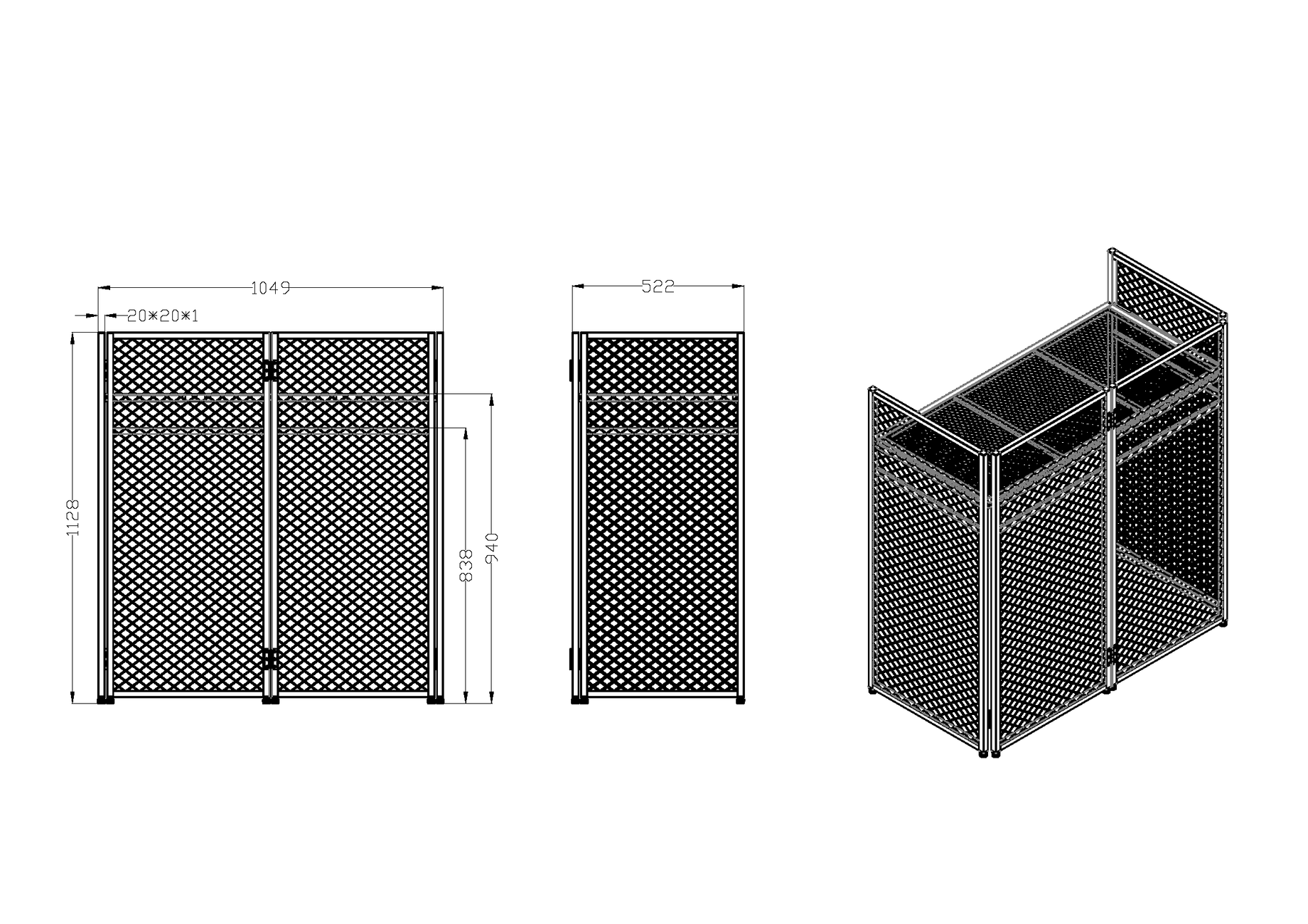 DBC105 Foldable DJ-Booth System Easy