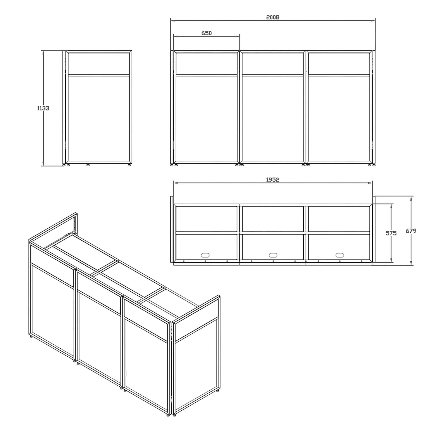 DBA200 Foldable DJ-Booth System Pro Large