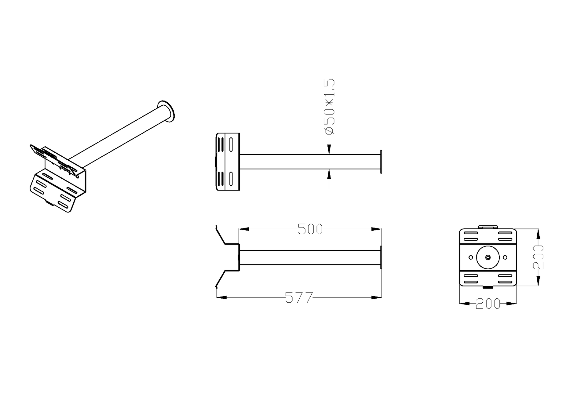 TLB20 Tree and Pole Mounting Bracket