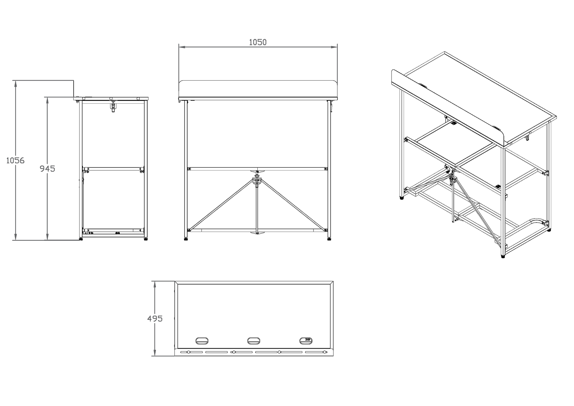 DBF105 Foldable DJ-Booth System Pro Quick