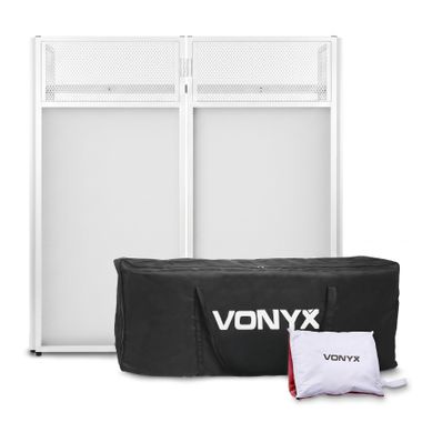 DB4W Foldable DJ-Booth System Pro White