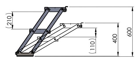 750AS Stage Adjustable Stairs 40 - 60cm