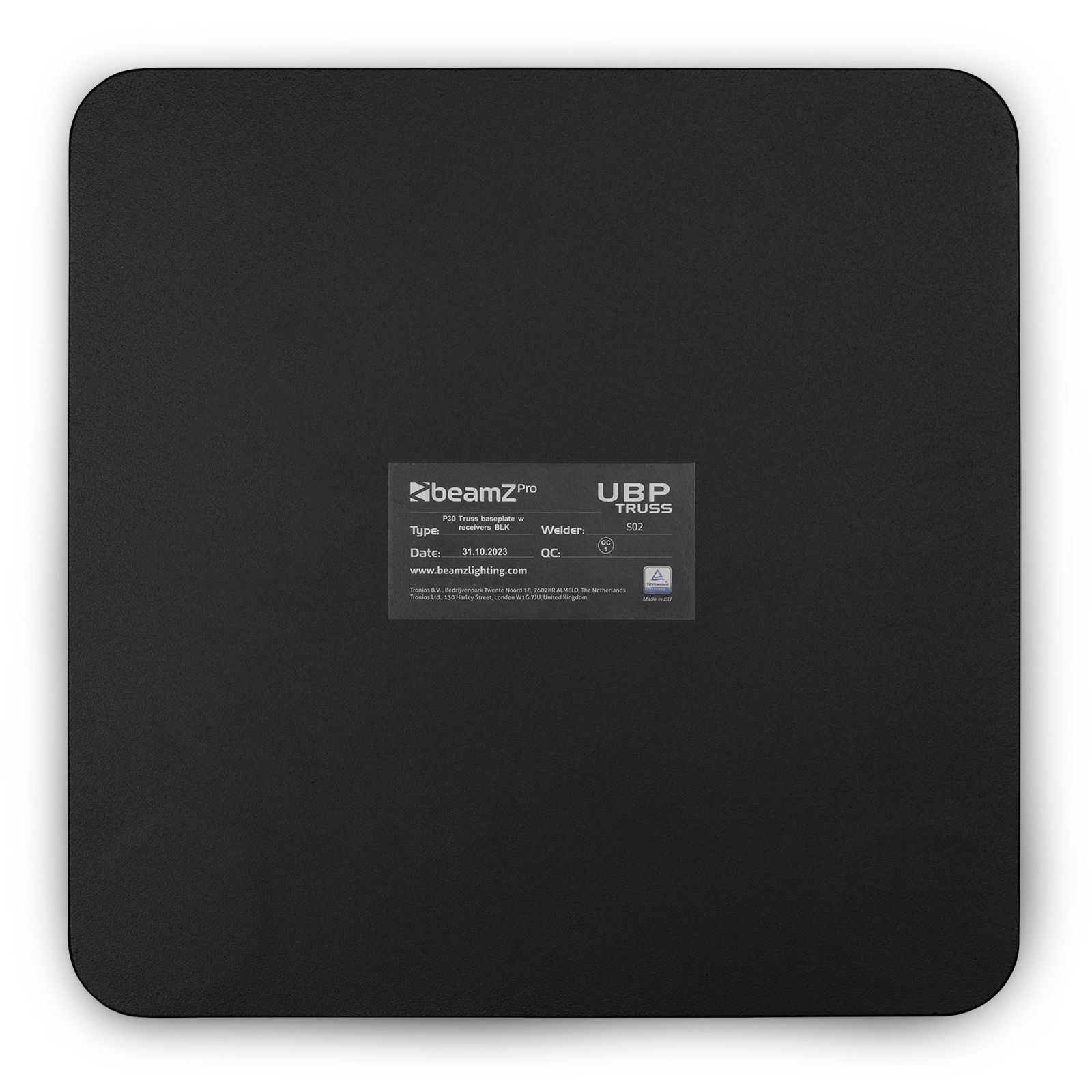 P30 Truss baseplate with fixed welded receivers