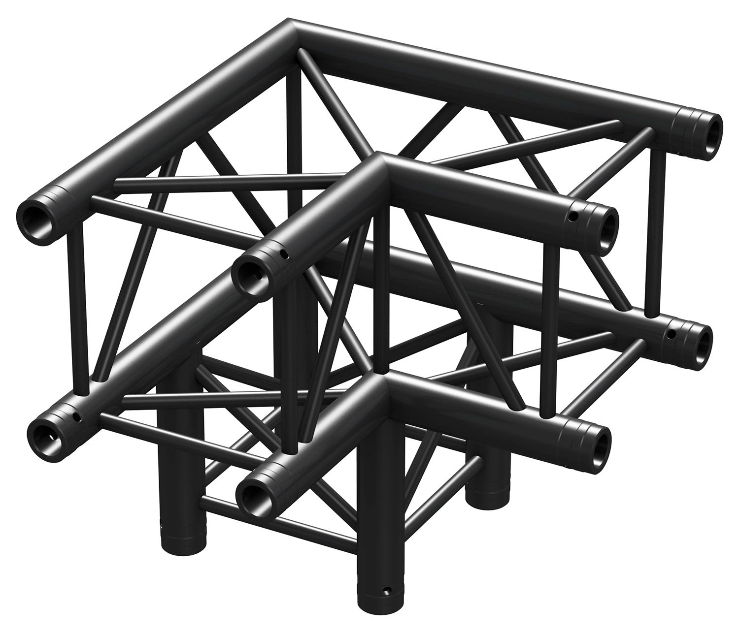 P30-C30 Truss 3-way corner 90º Black
