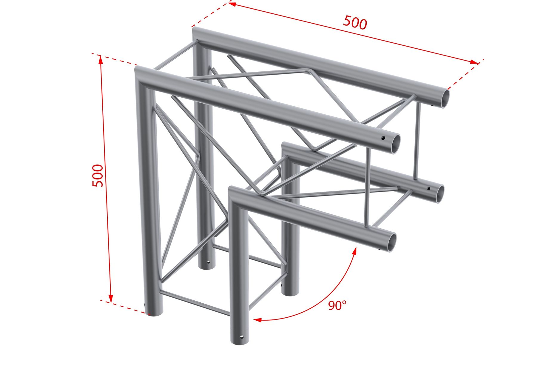 P24-C21 Deco Truss 2-way 90º corner