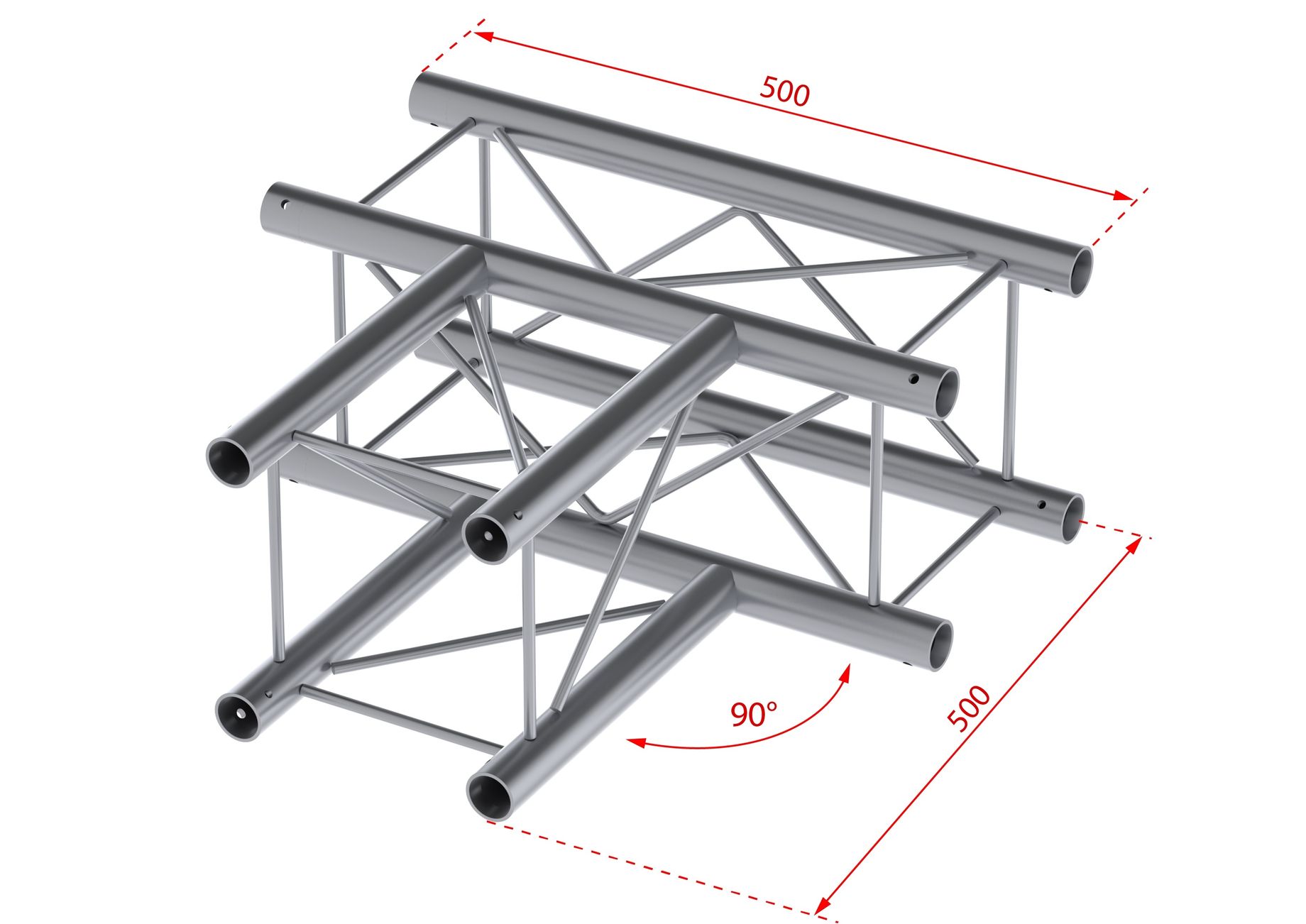 P24-T35 Deco Truss 3-way T junction