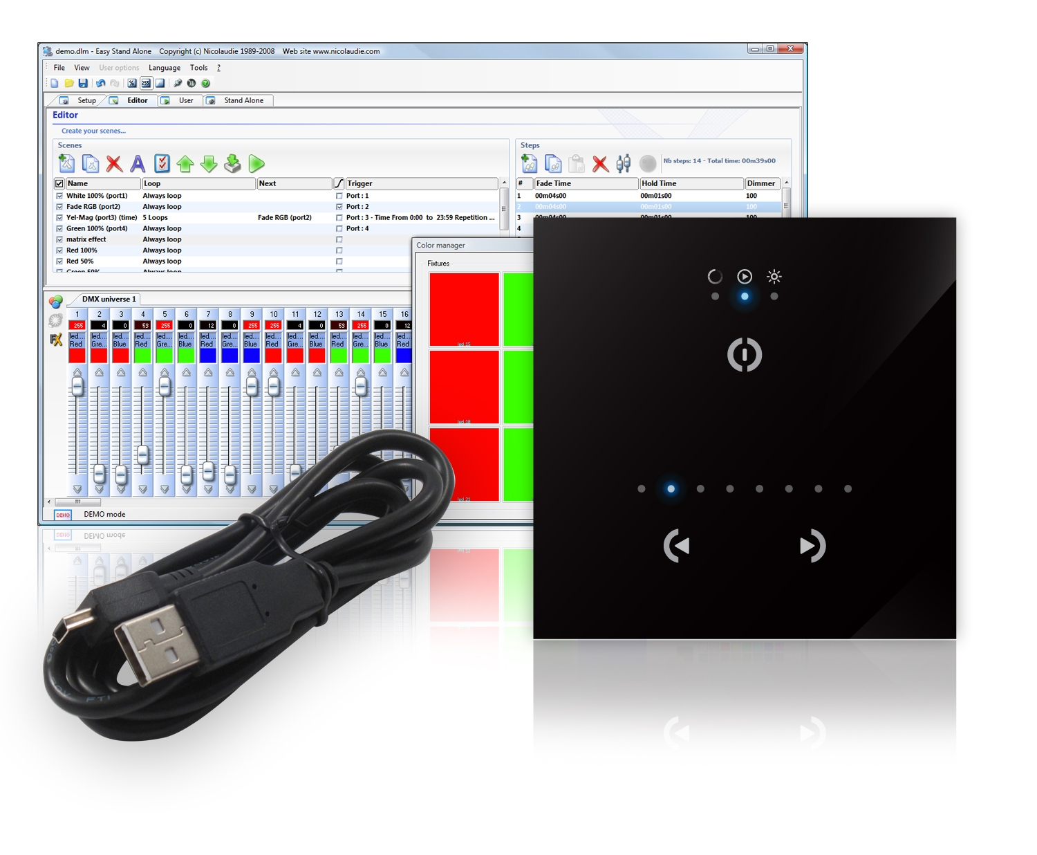 STICK-GU2 DMX Wall Mount Interface