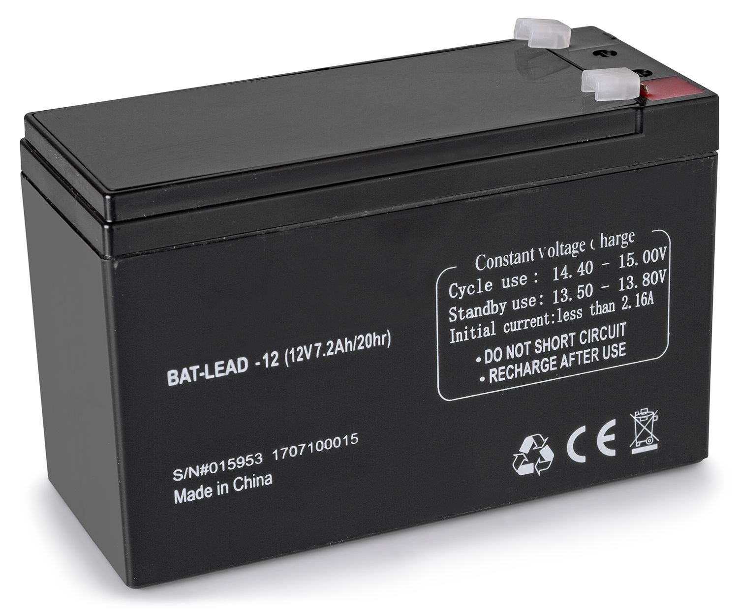 Rechargeable Lead-Acid Battery 12V 7.2Ah