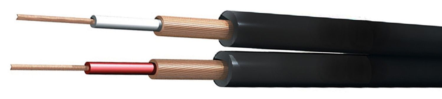 RX38 Audio Cable HQ 2 x 0.22MM² Black 100M