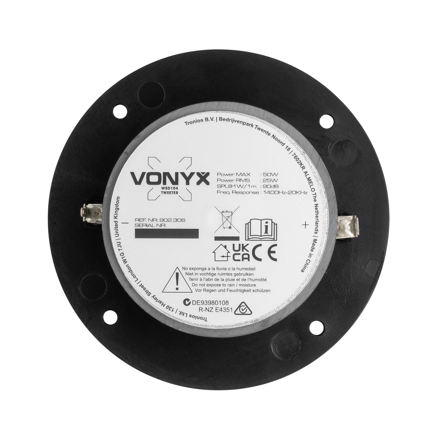 WSD104 Silk Dome Tweeter 104mm