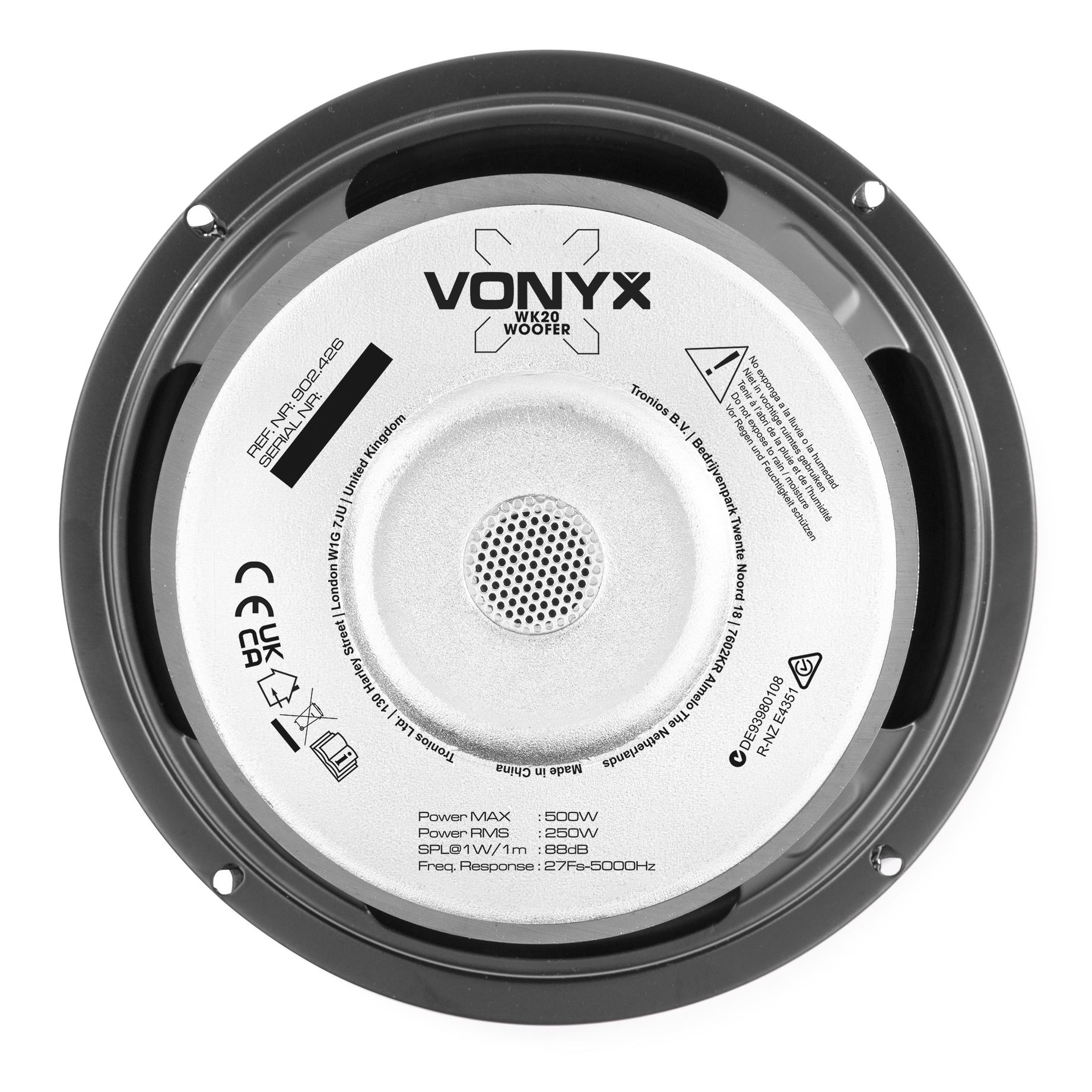 WK20 Wide Range Woven Cone 20cm 250W RMS