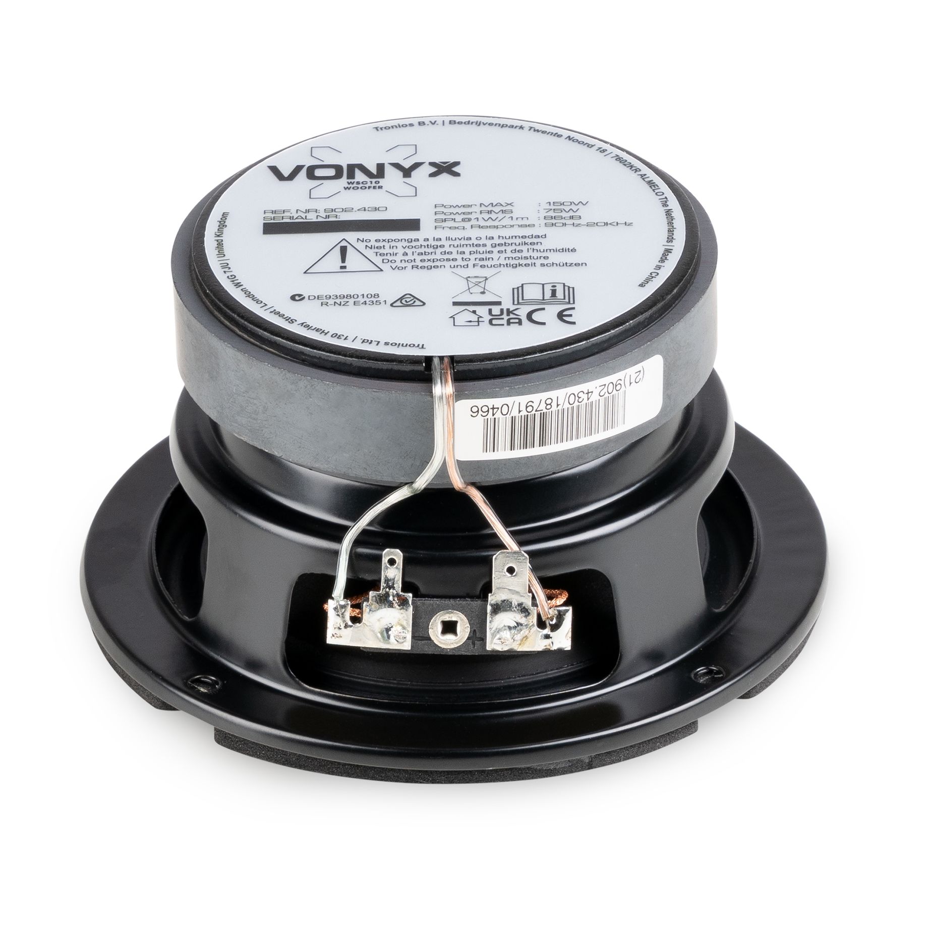 WSC10 Coaxial Speaker PP 10cm 75W