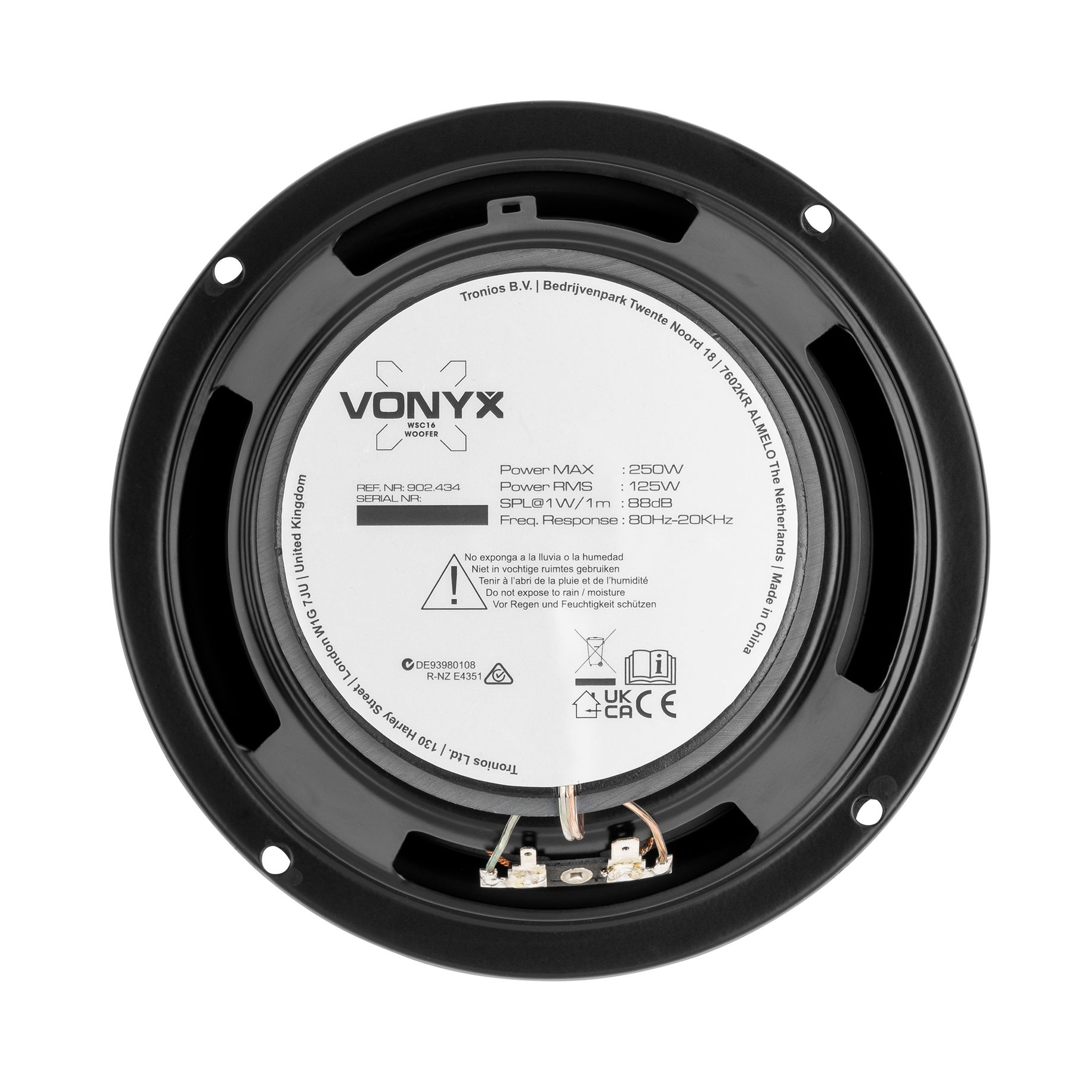 WSC16 Coaxial Speaker PP 16cm 125W