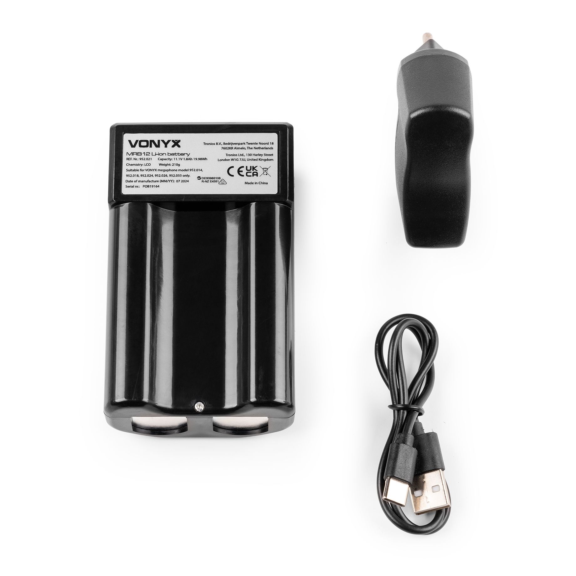 MRB12 Lithium-ion 12V battery pack with charger