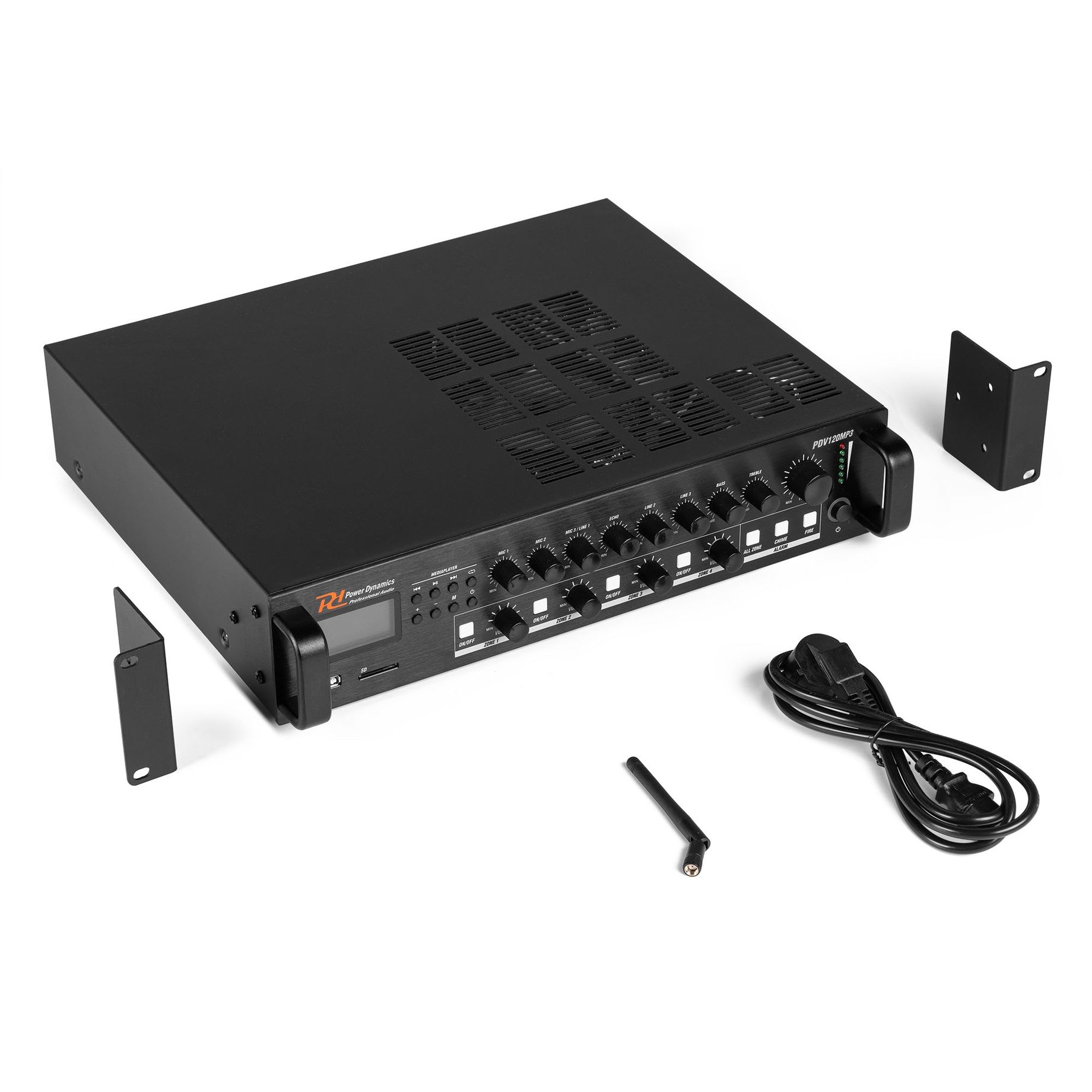 PDV120MP3 PA Mixer Amplifier 120W/100V 4 zones