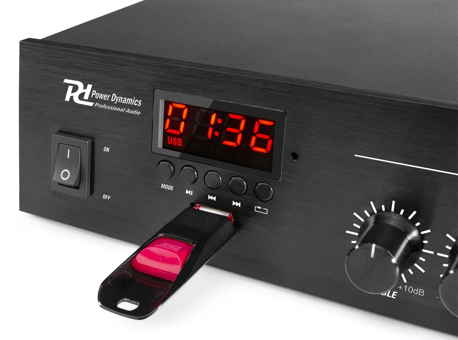 PDM25 100V Mixer-Amplifier with BT and media player 25W
