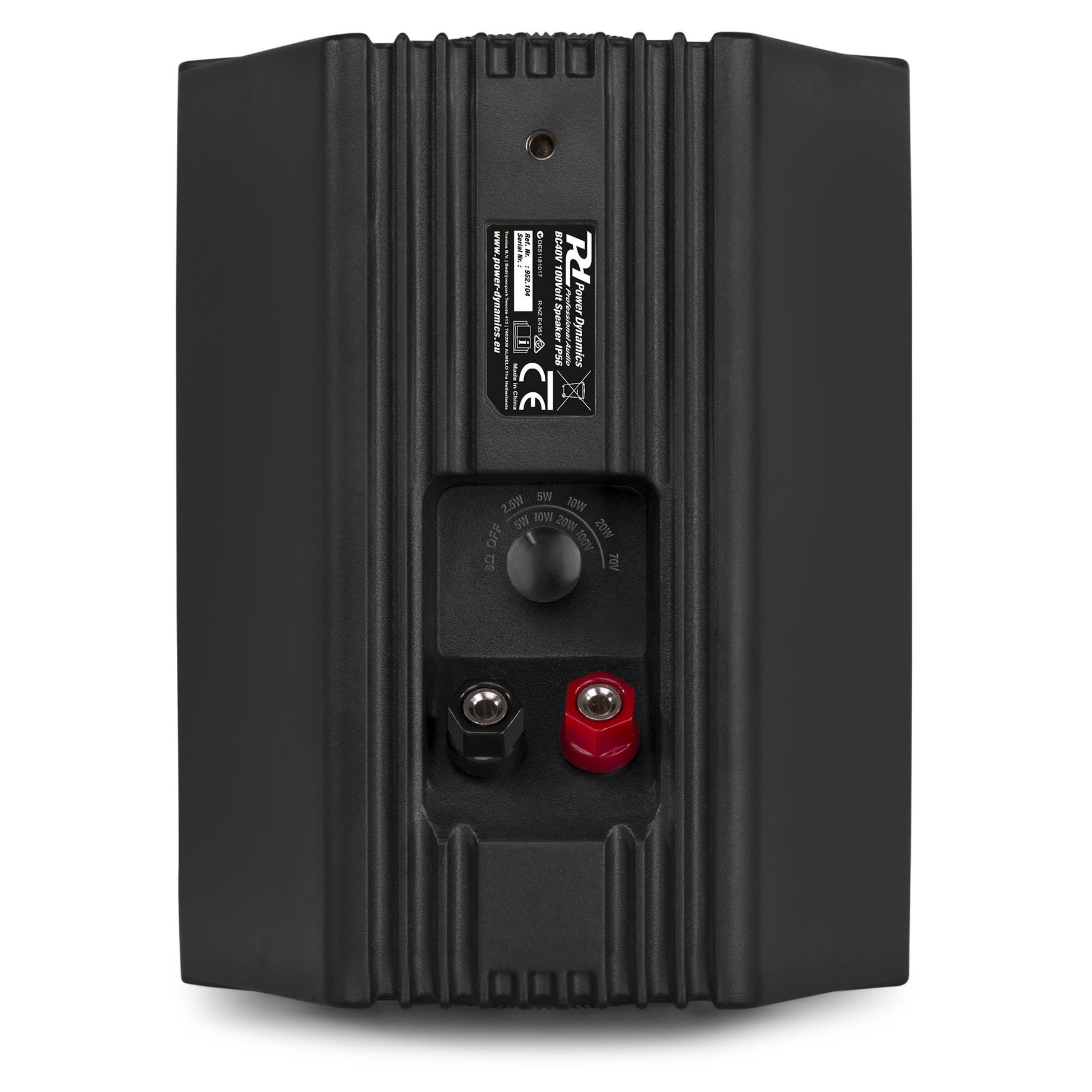 BC40V Black Speaker Pair 100V 8 Ohm 4" 100W - IPX5