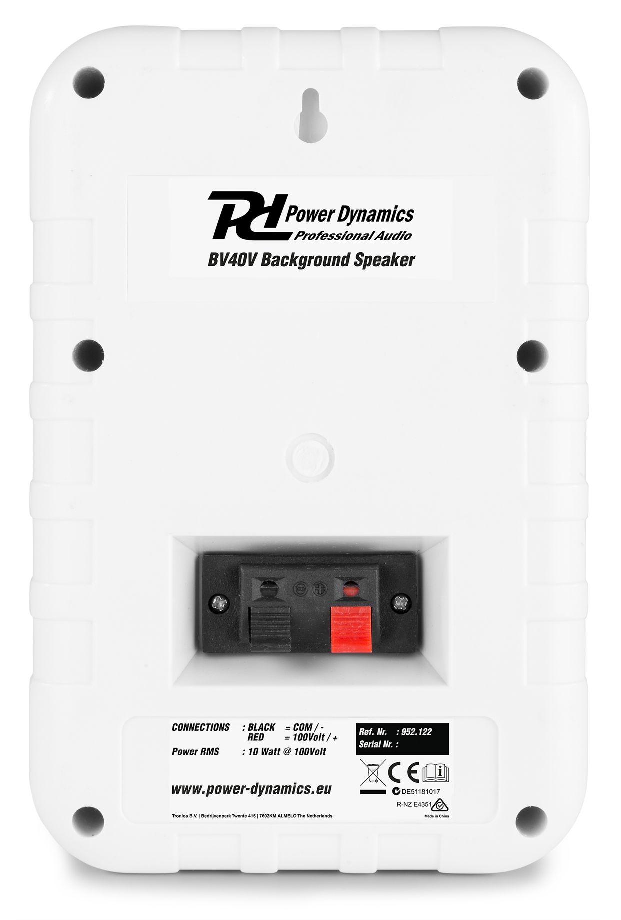 BV40W Background Speaker Set White 4" 100V