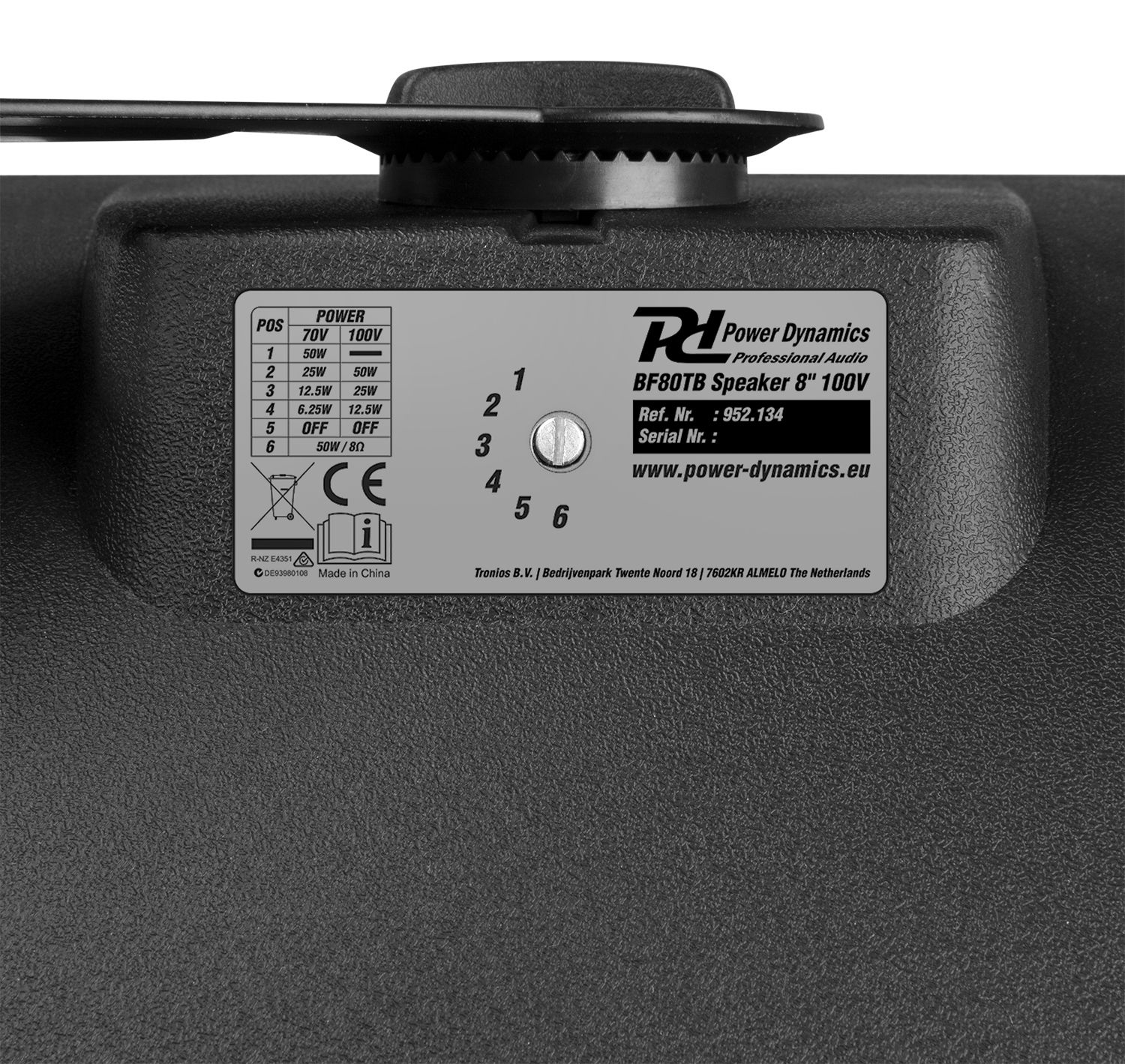 BF80TB In/Outdoor Speaker 8" IPX5 Black 100V
