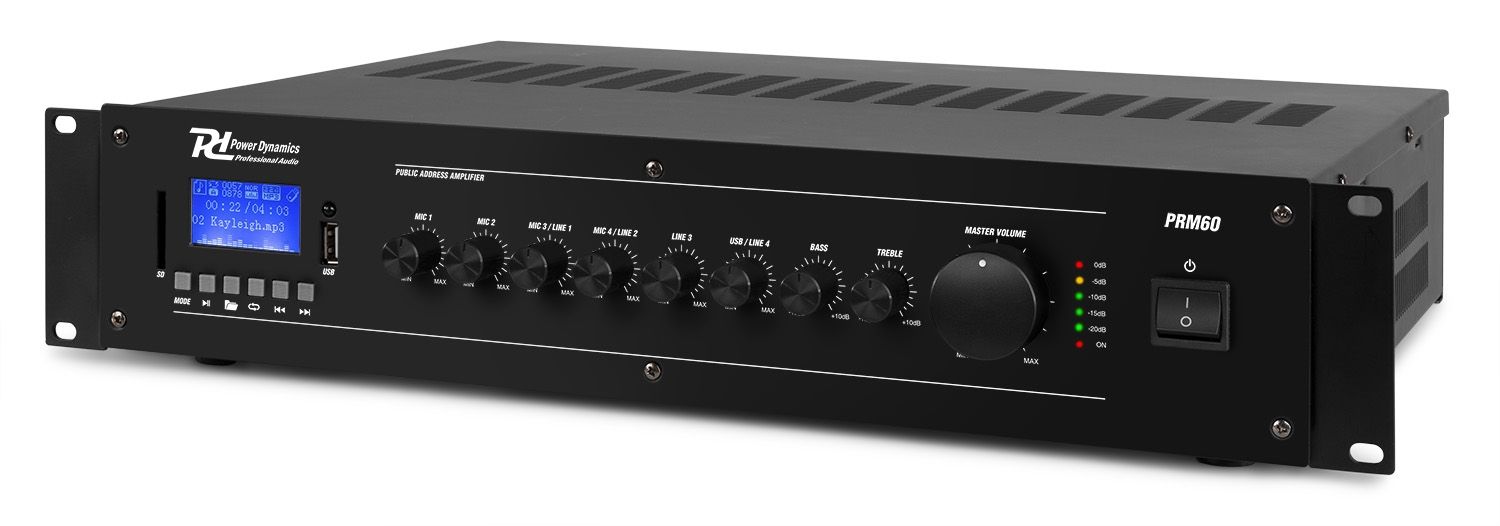 PRM60 100V 6-CH Mixer-Amplifier 60W