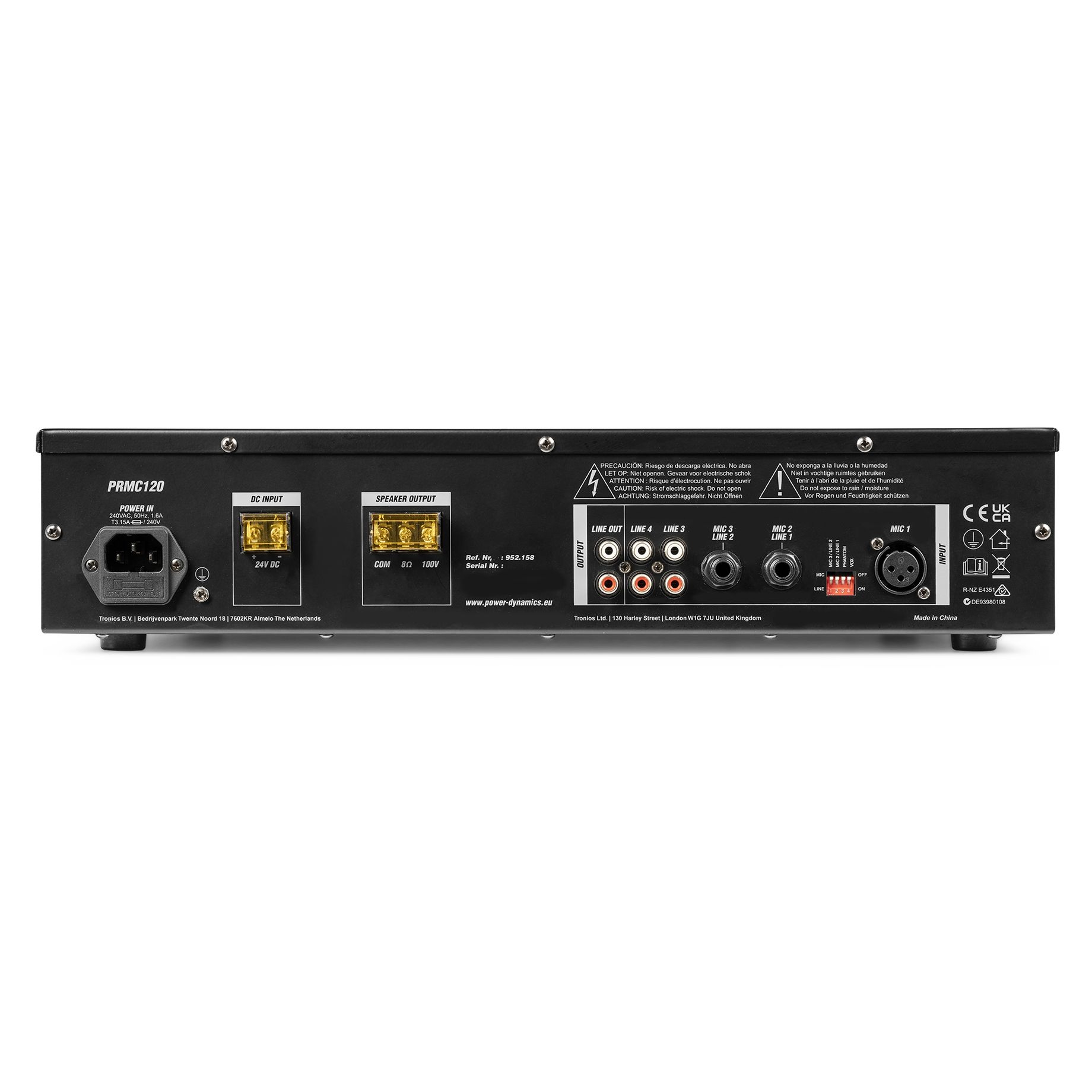 PRC120 100V Mixer Amplifier with CD 120W