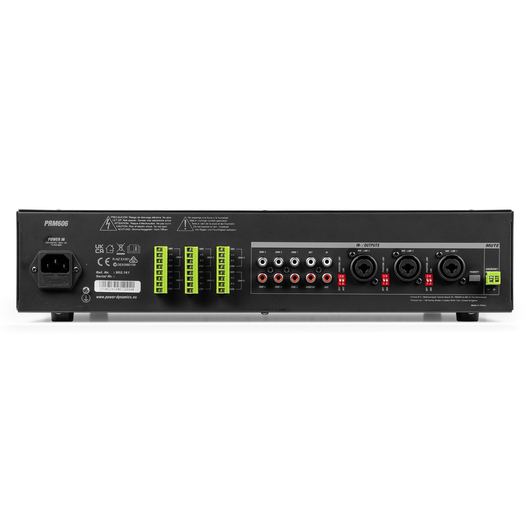 PRM606 100V 6-Zone Matrix-Amplifier 6x 60W