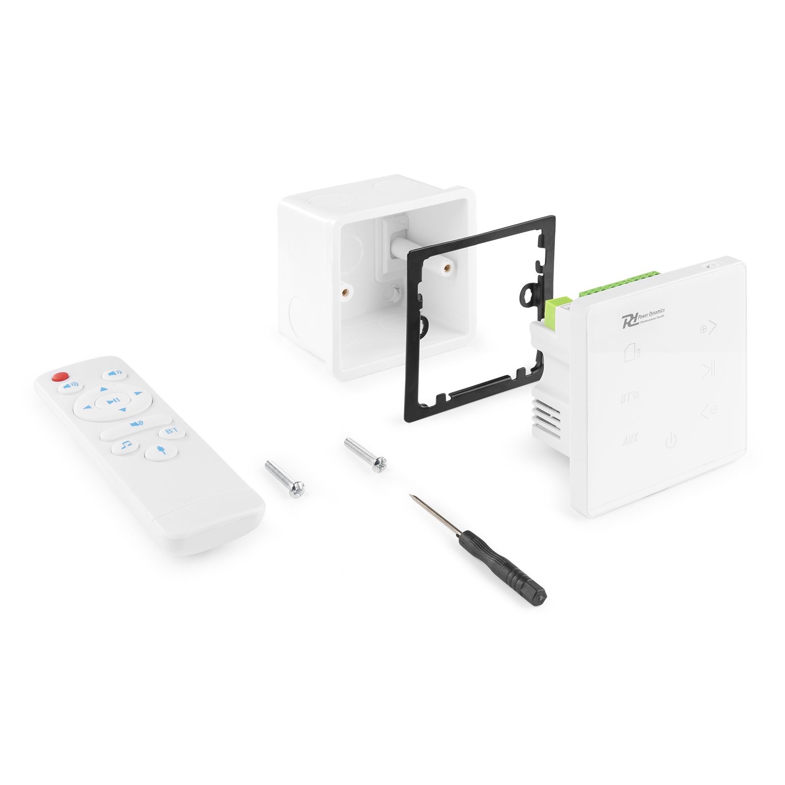 Powerline A50W In-Wall Audio Amplifier BT White