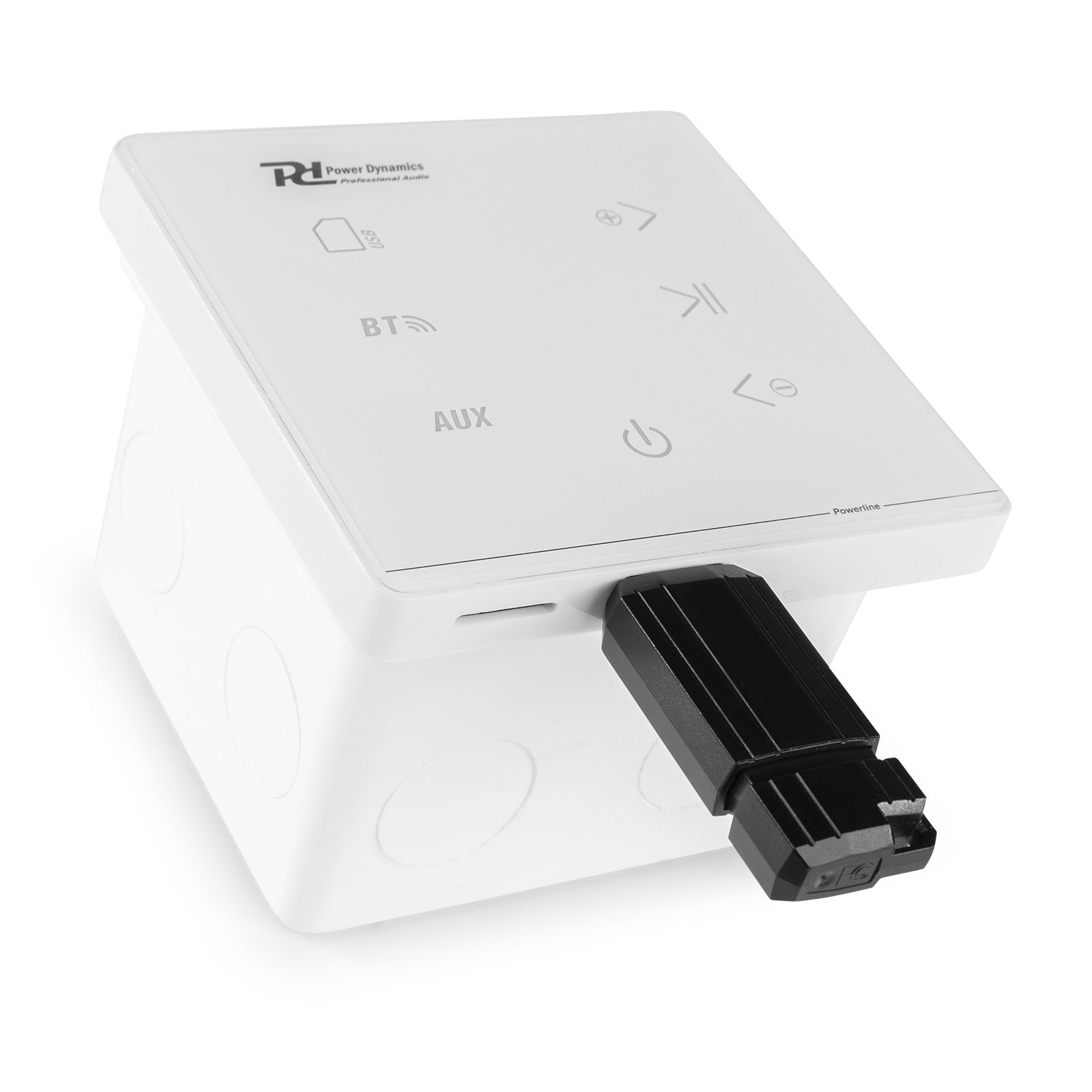 Powerline A100W In-Wall Audio Amplifier BT White