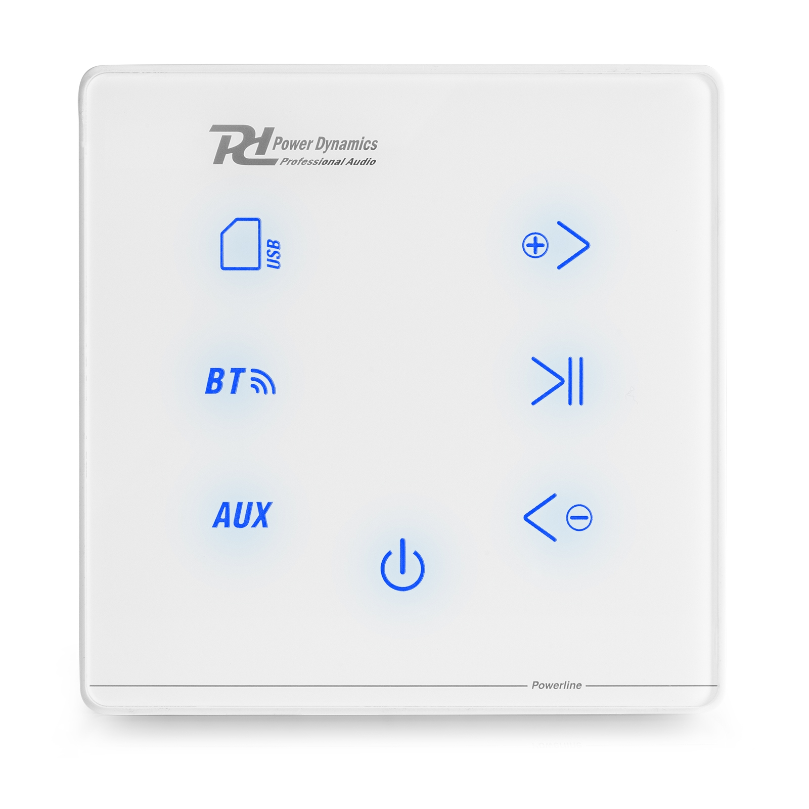 Powerline A100W In-Wall Audio Amplifier BT White