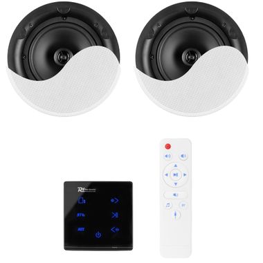 Powerline A50BSet In-Wall Audio Amplifier with 2 Ceiling Speakers