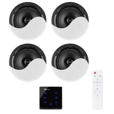 Powerline A100BSet In-Wall Audio Amplifier with 4 Ceiling Speakers