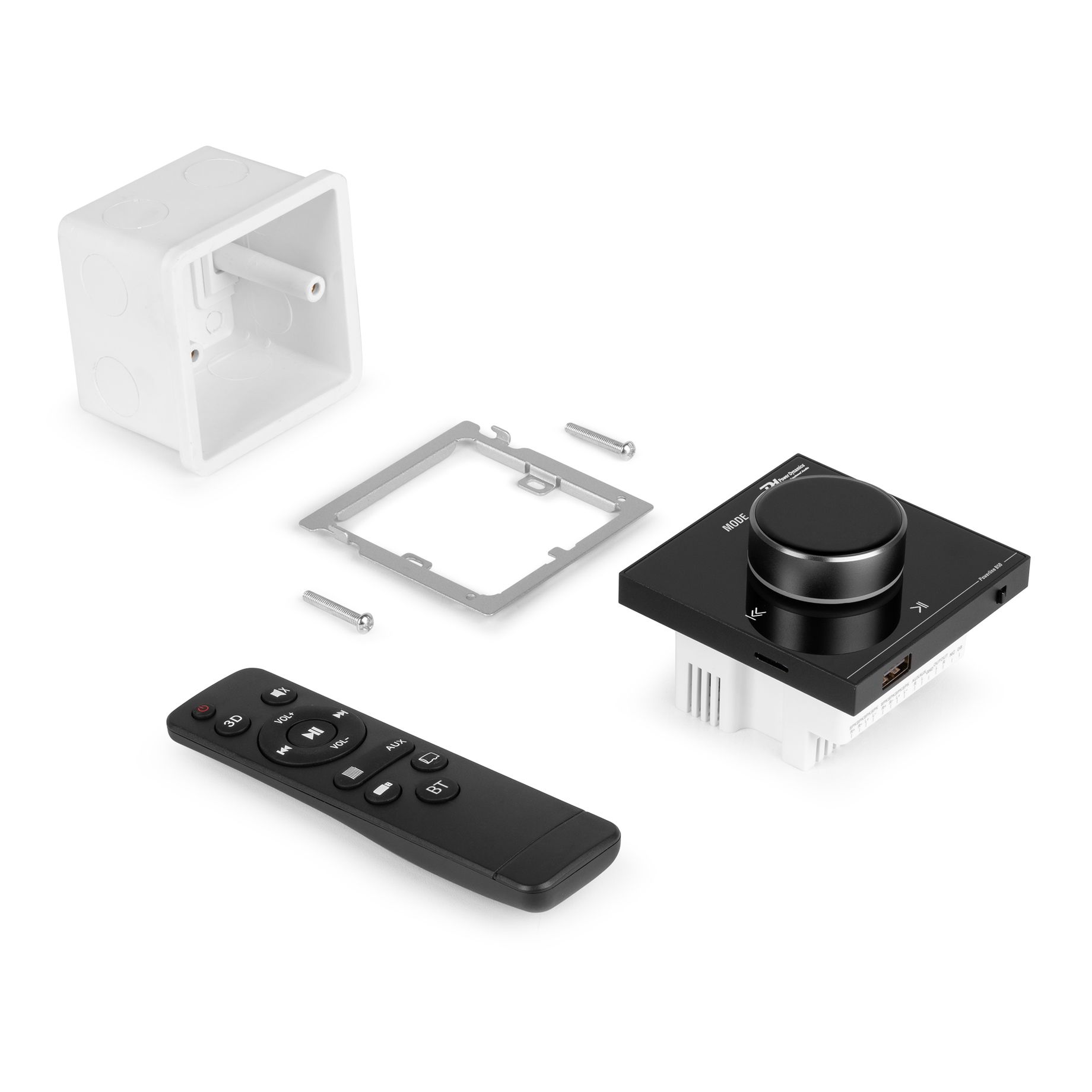 Powerline B50B In Wall Audio Amplifier BT/LCD Black