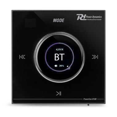 Powerline B100B In Wall Audio Amplifier BT/LCD Black