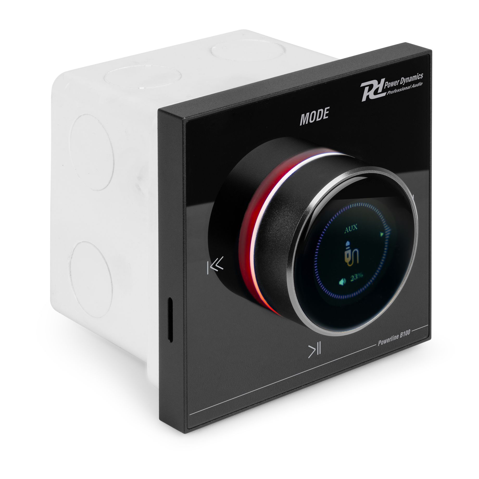 Powerline B100B In Wall Audio Amplifier BT/LCD Black